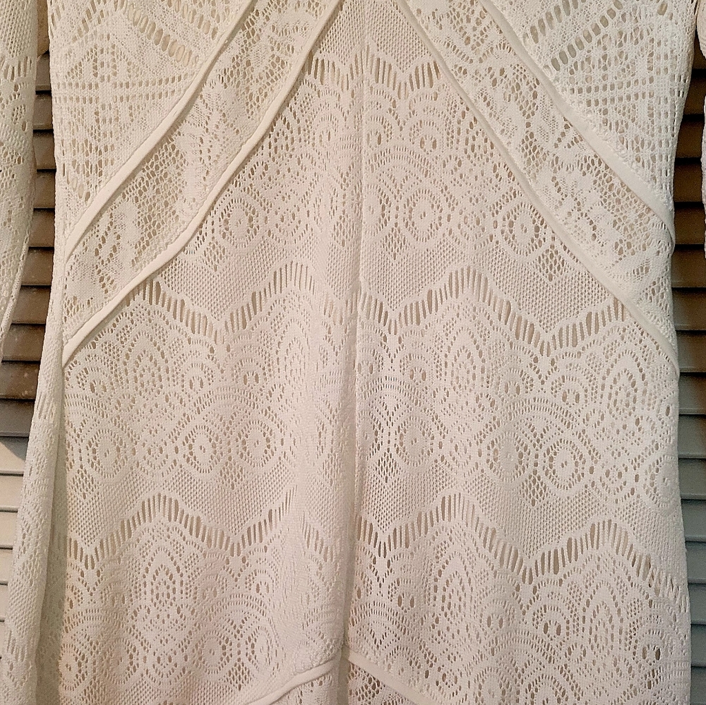 Forever 21 White Lace Midi Dress - Picture 3 of 11